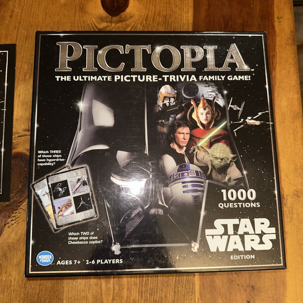 Star Wars Edition Pictopia Pictionary Picture-Trivia Game Pre-Owned Complete